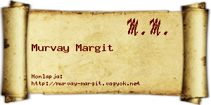 Murvay Margit névjegykártya